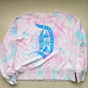 Disneyland tie dye pink sweatshirt pullover Medium